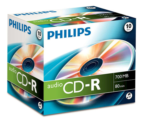 Disco virgen CD-R Philips de 52x por 10 unidades