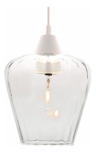Pendente Lustre Layla Pp Vidro Transparente Taschibra Bivolt
