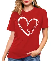 Comprar Playeras Para Mujer Estampado De Corazone Playeras Aesthetic