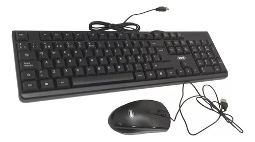 Kit Teclado + Mouse Shure D5200 Español Estándar Usb Negro