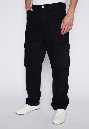 Jeans Hombre Negro Cargo Family Shop