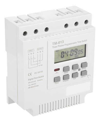 Relé De Tiempo Digital Tm-163 Trifásico 380v Smart Weekly
