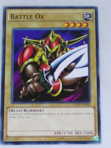 Battle Ox Buey De Batalla Común Yugioh 