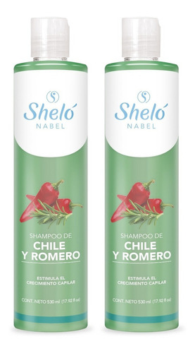  2 Shampoo Chile Y Romero Anti Caída Y Crecimiento Cabello