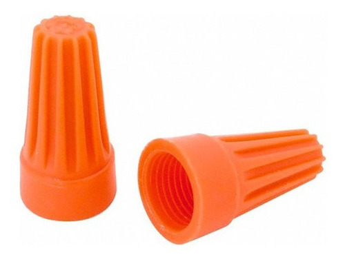 50 X Conector De Torção Emenda Fios Cabos Laranja Até 5,7mm