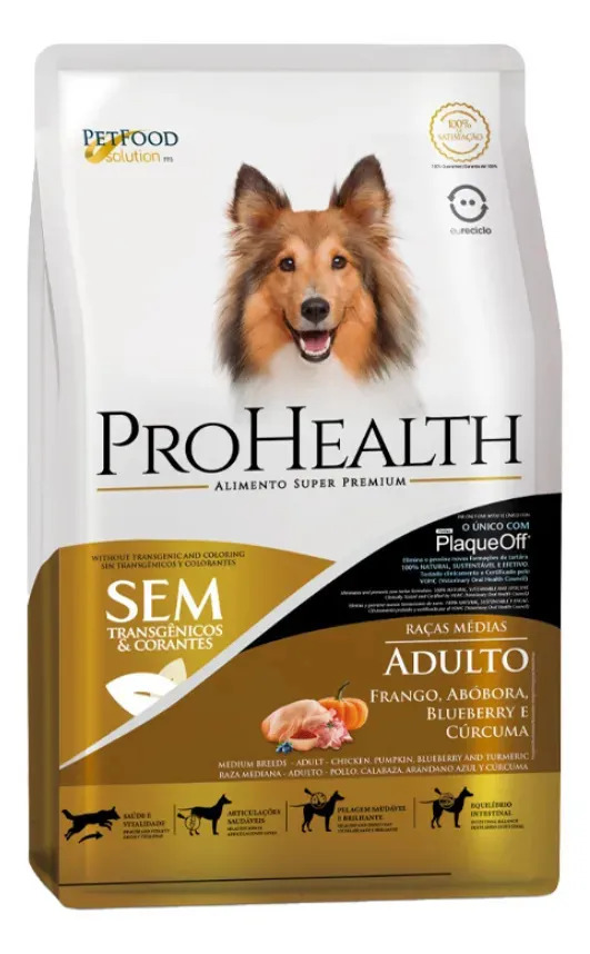 Ração Prohealth Cães Adulto Raças Médias Frango - 2,5 Kg