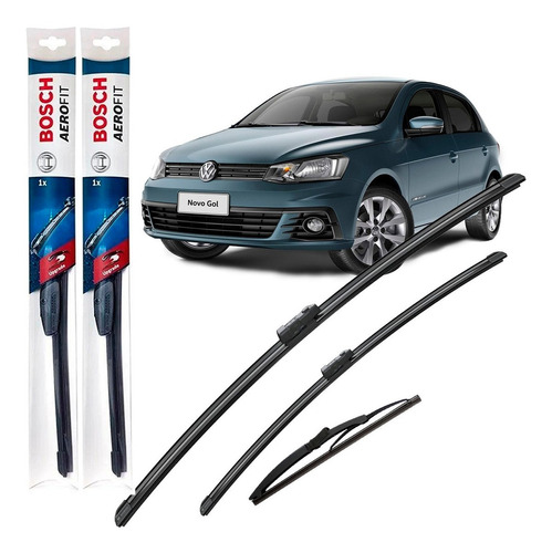 Kit Escobillas Gol Trend 1.6 8v 2014 2015 2016 Trasera