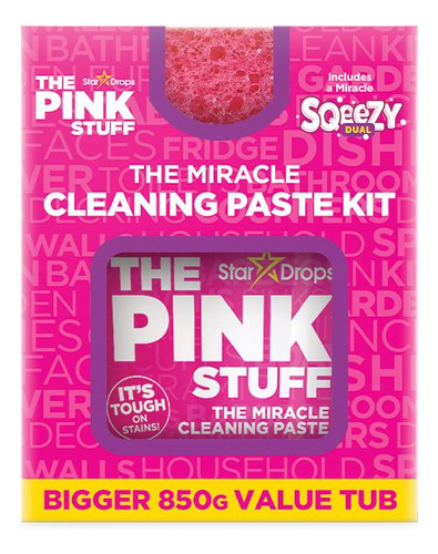 Esponja Squeezy Dual The Pink Stuff + Kit Pasta