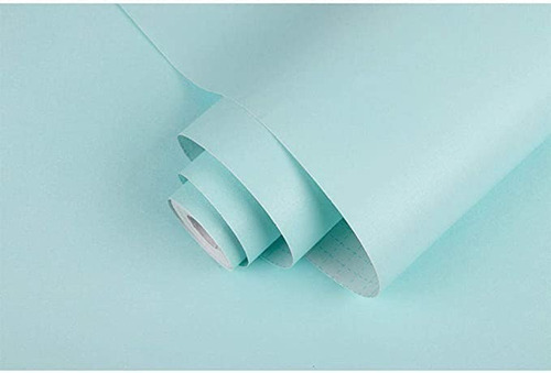 Papel Tapiz Adherible Premium Turquesa Solido 10mx45cm Tp114