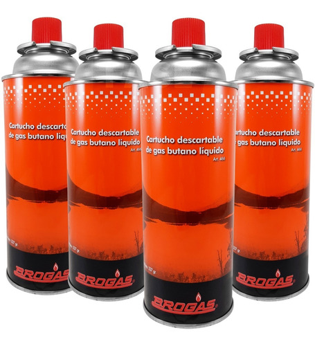 Pack X4 Gas Butano Aerosol 405ml Anafe Cartucho Descartable