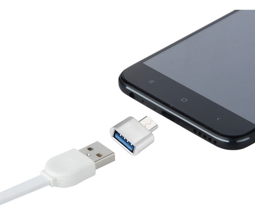 Kit 2 Adaptadores Otg Usb-c A Usb-a Multifuncional Plata