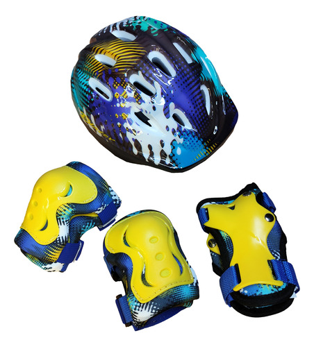 Patines Entrenador Ajustable Led Kit Completo Azul 17 - 19 Mx 8 Cm Azul Acero