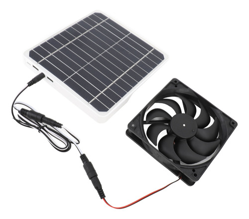 Ventilador Solar Silencioso De Escape Monocristalino De 20 W