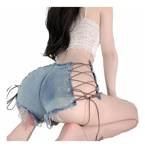 Mini Short Mezclilla Sexy Pantalones Cortos Playa Moda Mujer