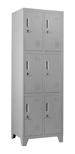 Locker Casillero 2 Cuerpos 3 Puertas (6 Puertas)