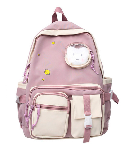 Mochila Bolsa Feminina Escolar Urso Kawaii Fofa Impermeável