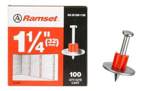 Sistema De Fijacin En Polvo Ramset 1510sd, 100 Pernos Con Ar