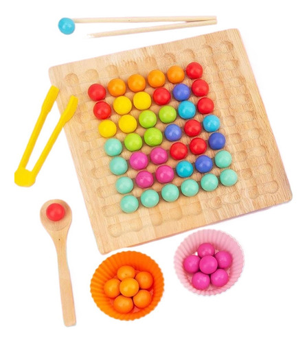 Rainbow Clip Perlas Puzzle Montessori Juguetes Educativos