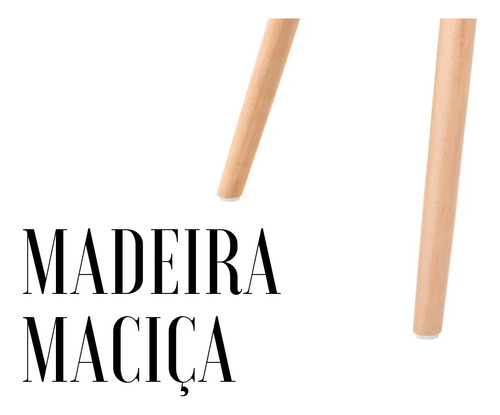 Conjunto Mesa Eiffel 100cm Mdf Tx 04 Cadeiras Leda Saarinen
