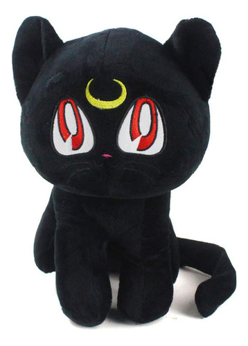 Luna - Muñeca De Peluche Para Mascotas, Gato Y Gato, Jugue. Color Negro