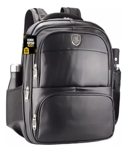 Mochila Masculina De Couro Impermeável Reforçada Grande | Parcelamento ...