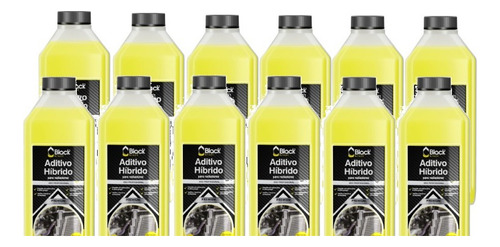 Kit Aditivo Híbrido Premium Black Amarelo (1litro) - 12 Unid