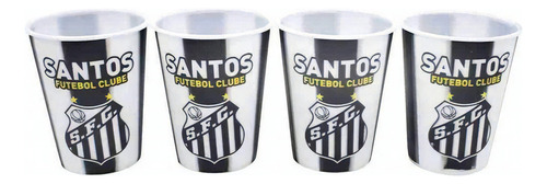 Jogo Com 4 Copos 3d 400ml - Santos