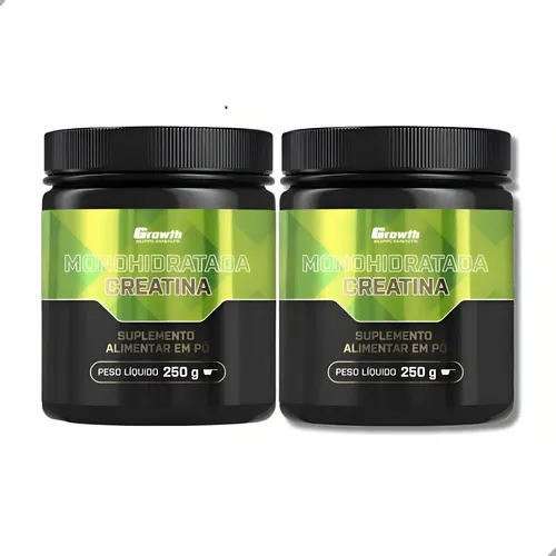 Creatina Monohidratada Sem Sabor Em Pó 250g Growth Kit 2