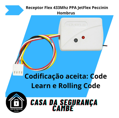Receptor Flex 433 Mhz Com Conector Placa Ppa Jetflex Rossi