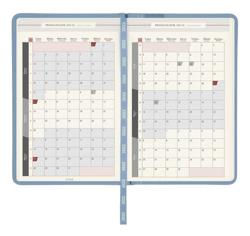 Imagen 4 de 6 de Agenda Mini 2022 Elegante Clásica Curpiel