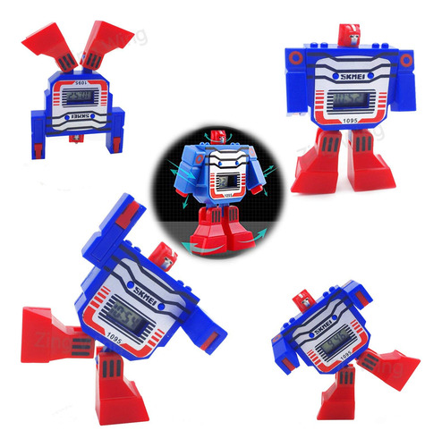 Transformers Robot Forma Reloj Para Niños