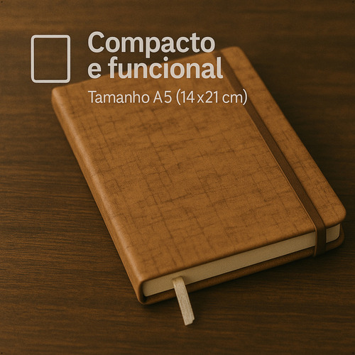 Kit 2 Caderneta Sem Pauta Anotação Sketchbook Tipo Moleskine Cortiça