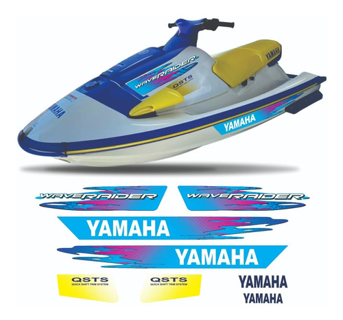 Kit Adesivos Compatível Com Yamaha Jet Ski Wave Raider Kit38