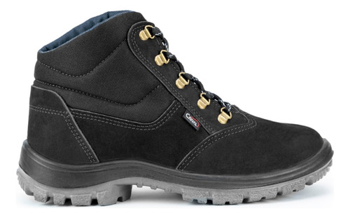 Bota Nobuck Preta 3 Gomos Bico Pvc Numero 43 Crival