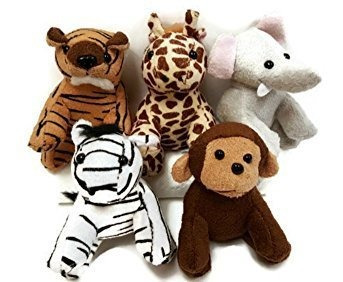 Juego De 12 Animales De La Selva De Peluche