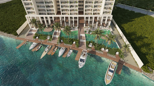 Departamento En Venta En Cancún, Blas, En Exclusiva Zona, Puerto Cancún Y Con Amenidades De Primer Nivel
