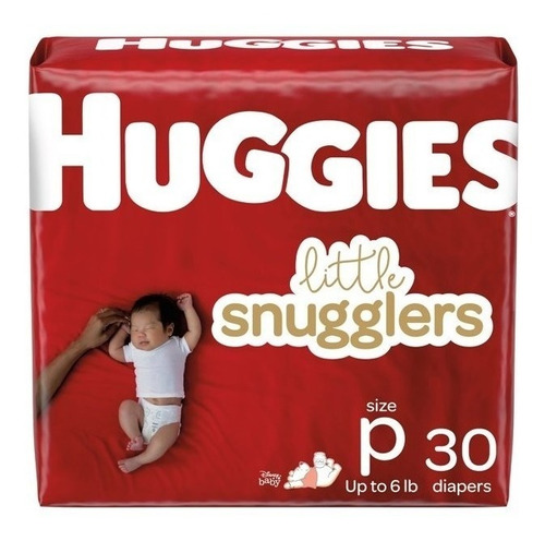 Huggies Little Snugglers Pañales Tamaño Preemie, 30 Unidades
