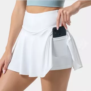 Short Tenis Deportivo Yoga Mujer Corto Falda 2 En 1 Fovila