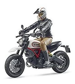 Juguete Motociclista En Ducati Scrambler Desert Sled Con