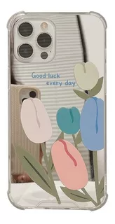 Funda Espejo Flores Para iPhone 13, 13pro