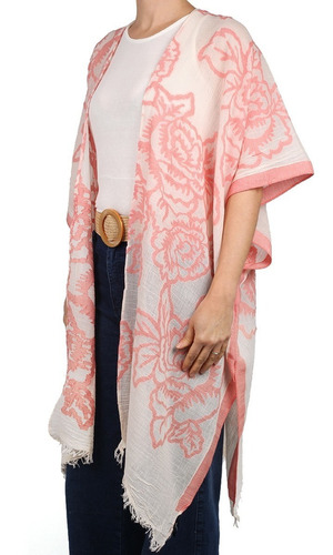 Saco Kimono Kaftan India Flores Verano Playa Mujer