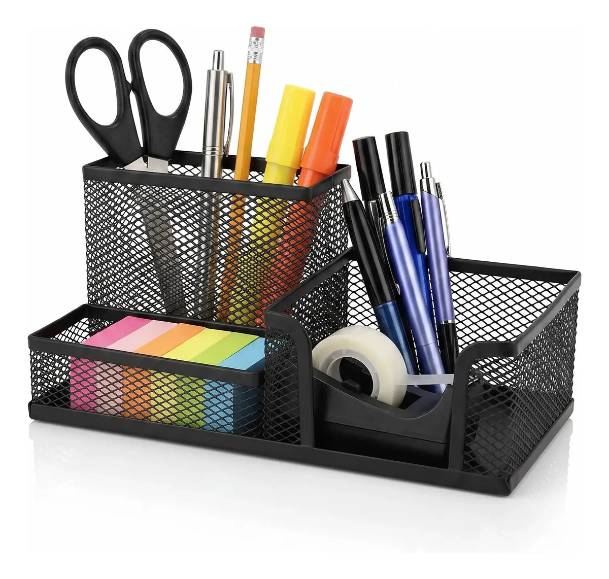 Organizador De Mesa Telado Escritório Porta Lápis Porta Canetas Trecos Metal Aramado - Meu Número