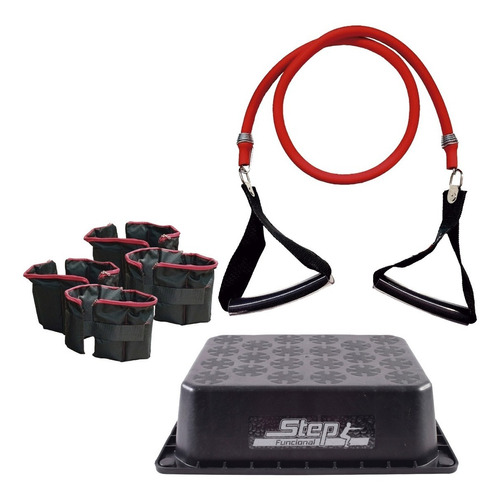 Kit Sport Maniac Step + Banda Elástica + Tobilleras 4kg