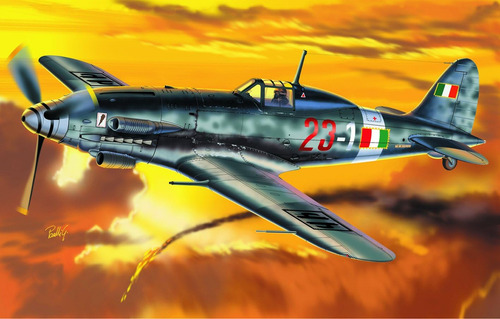 Italeri 1227 Avion Mc205 Veltro Maqueta 1/72 Caza Italiano