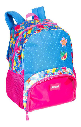 Mochila Escolar Infantil Juvenil Costa Sestini Floral Color Cor 00