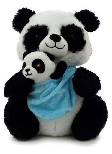 Peluche Panda Animales Con Bebe Suaves 26 Cm Phi Phi Toys