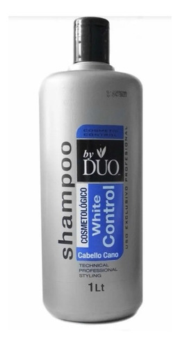 Shampoo Matizador Azul Dúo Litro Para Pelos Amarillos Y Cano