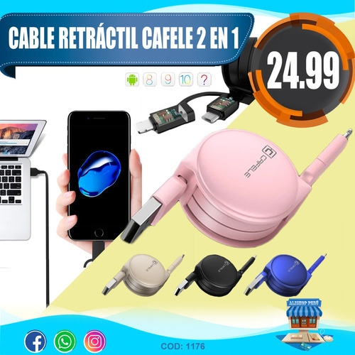 Cable Retractil Cafele 2 En 1