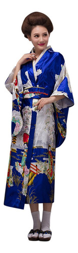 Kimono Tradicional Japonés Con Estampado De Batas