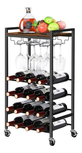  Botellero De Vino Independiente Con Capacidad Para 16 Botel